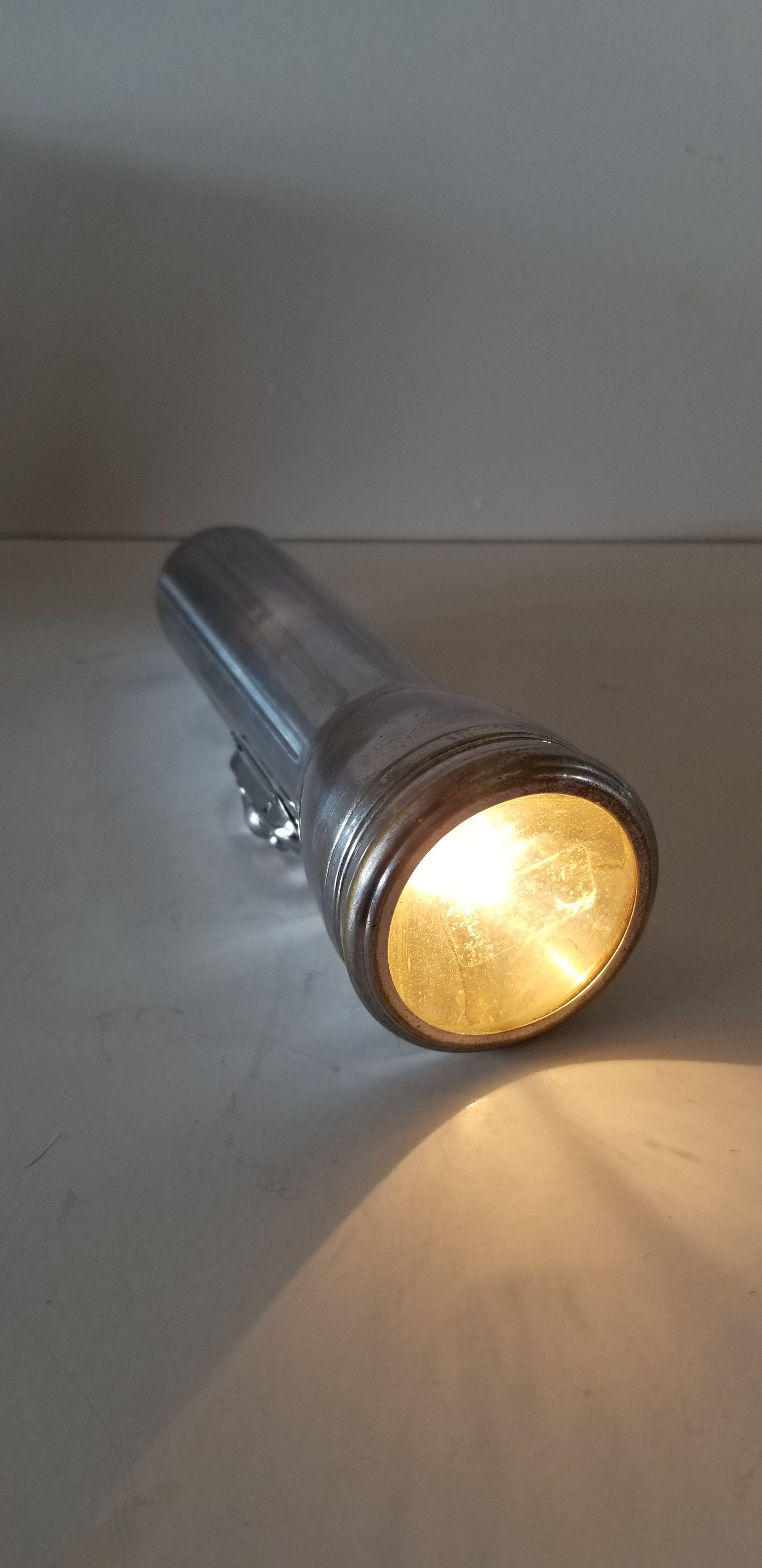 Lampe Torche Vintage Ray-O-Vac 1930 - Style Bullet - Verre Cuivre - Fonctionnelle