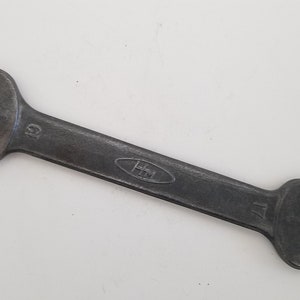 Vintage circa 1960&#39;s to 1970&#39;s Honda Motorcycles tool kit wrench 17mm 19mm marked HM RK A  2 D 1