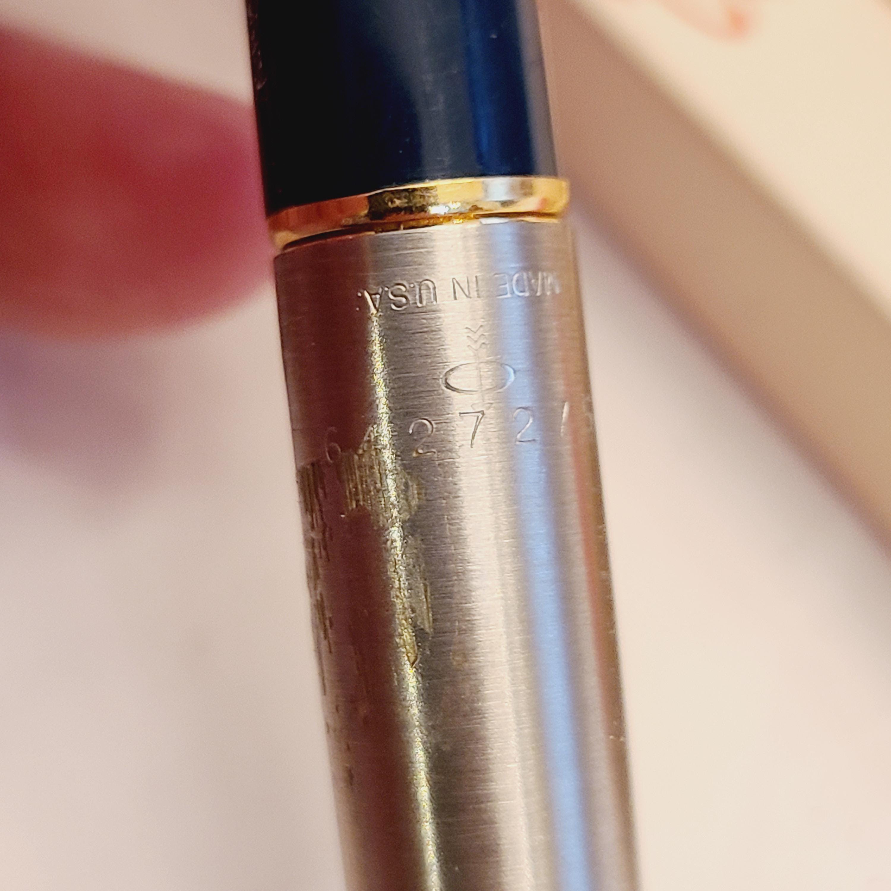 Vintage 1960s Parker 45 Fountain Pen: Midnight Blue, Gold Trim, USA ...