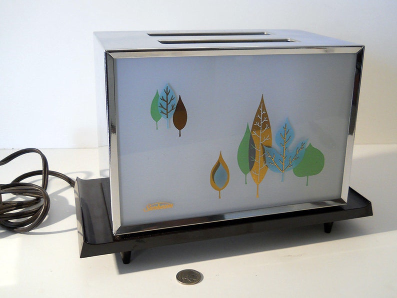 Vintage Sunbeam Toaster Model ATA 1960 glass panel sides Etsy