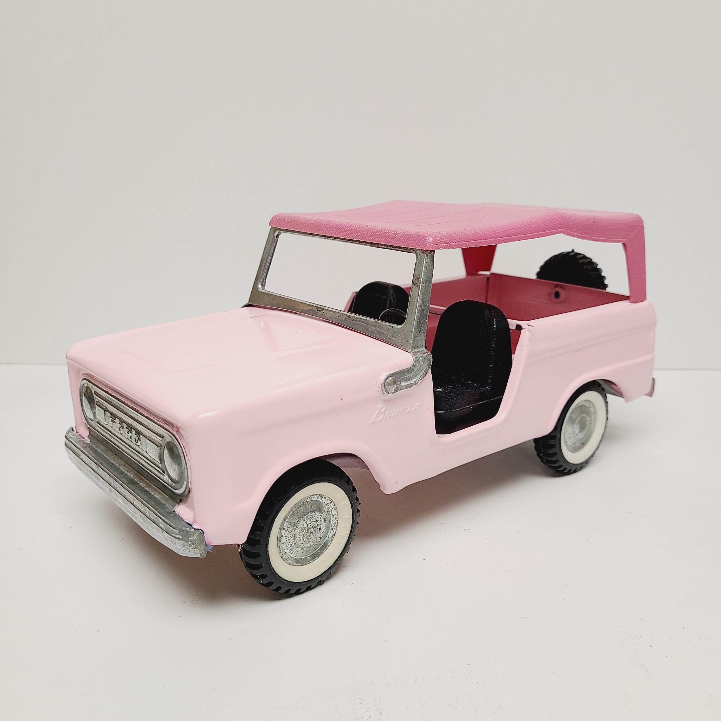 Vintage 1960's Nylint Ford Bronco Re-paint, Scarce Pink With Cover
