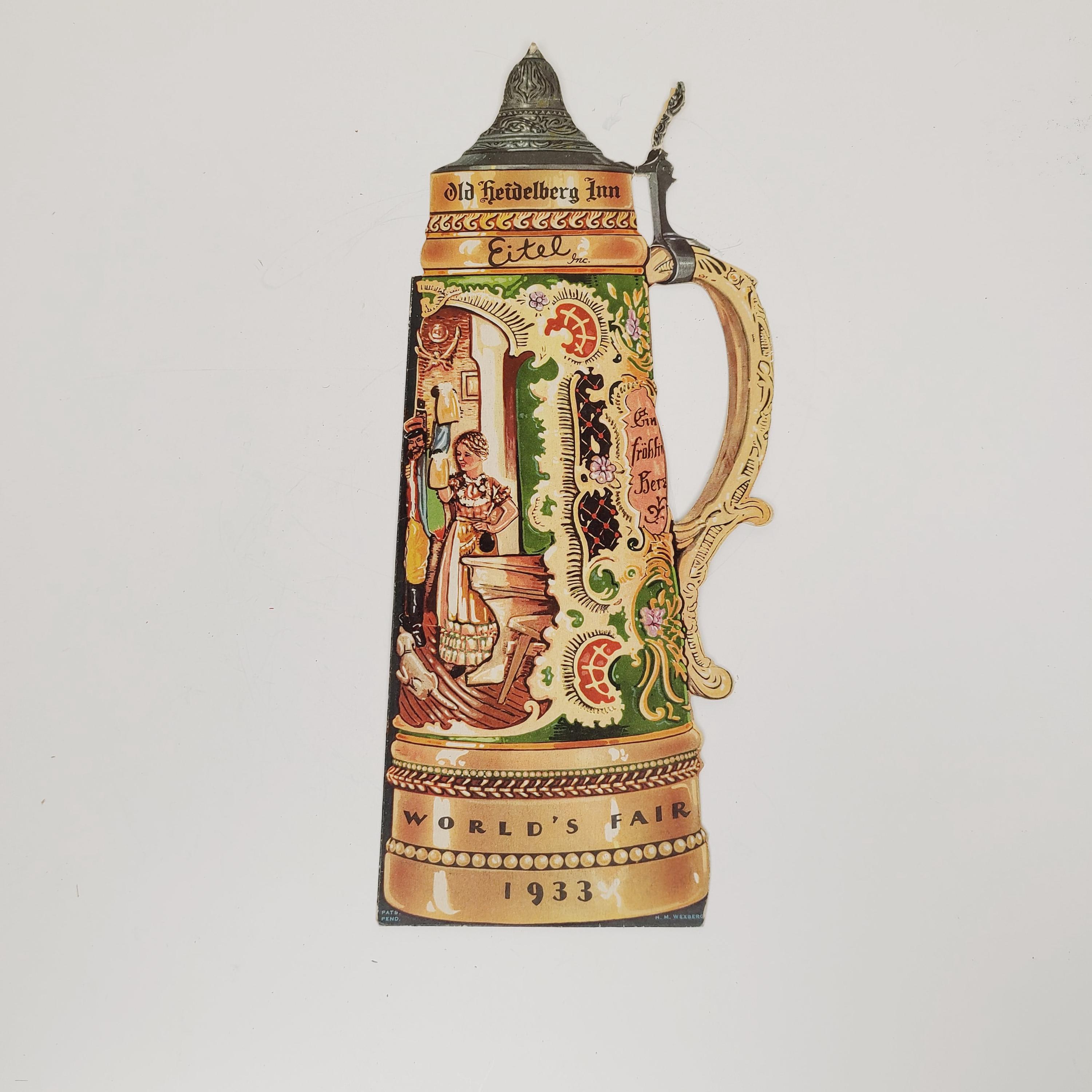 Vintage 1933 Chicago World's Fair Blatz Beer Stein Menu - Etsy
