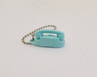 Vintage Princess Phone Keychain: Promotional Plastic Rotary Phone