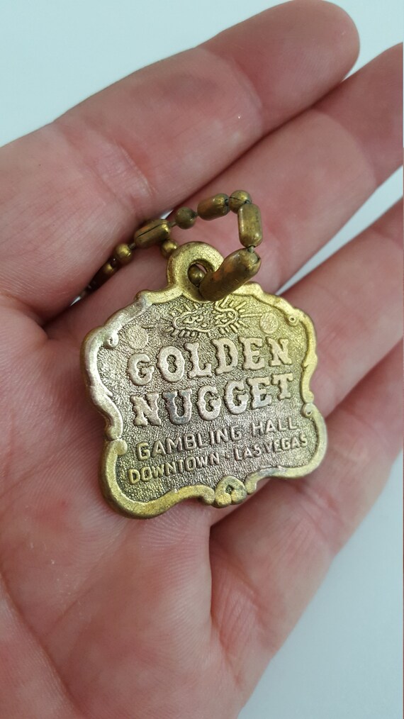 Vintage Double Sided Golden Nugget Gambling Hall Downtown Las