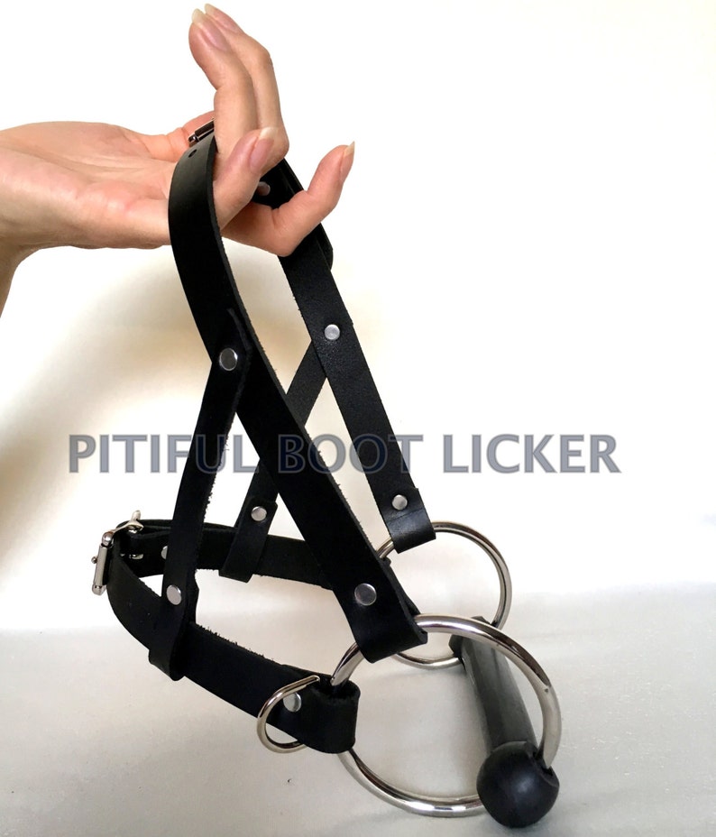 Leather PONY Play Bridle Gag w Reins Head Harness Bit Genuine Etsy
