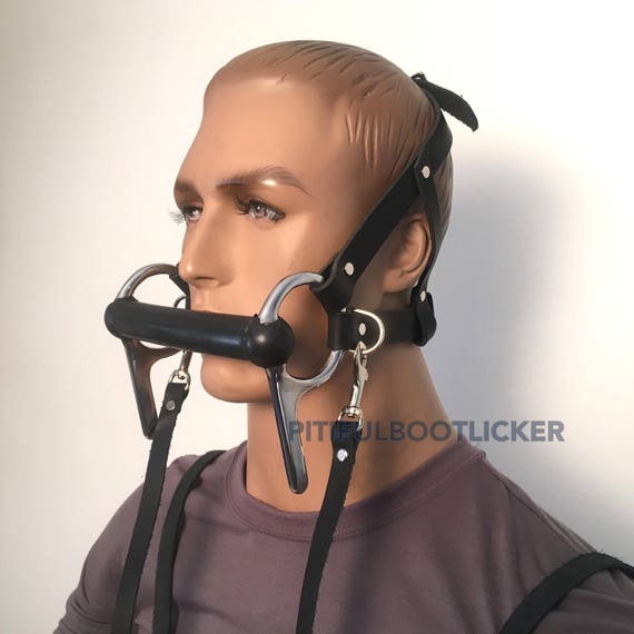 Leather PONY Play Bridle Gag w Reins Head Harness Bit Genuine Etsy