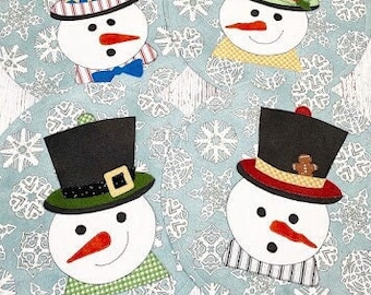 Snow A Round Placemat Pattern | Applique | Holiday Project