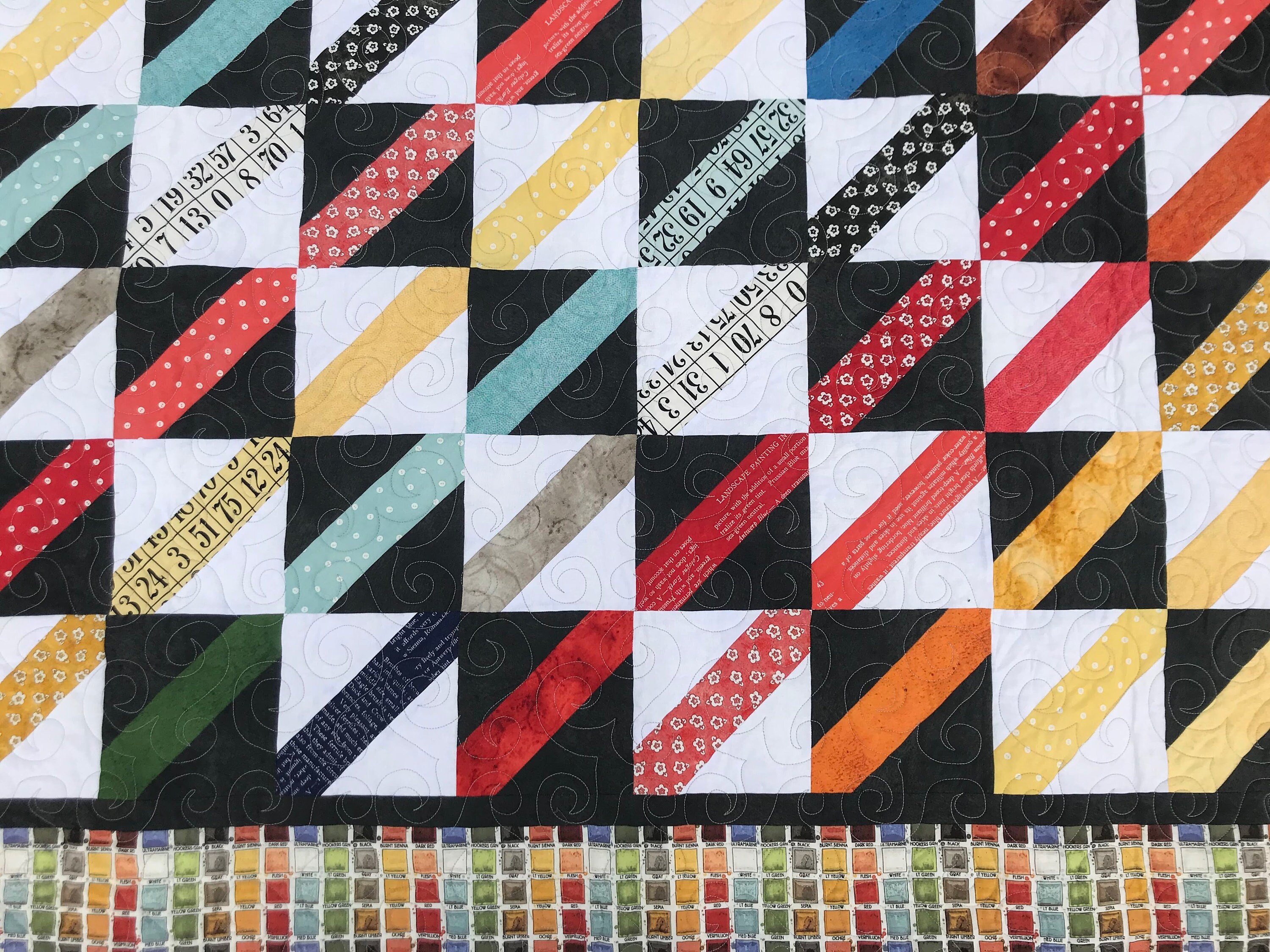 Paint By Row Quilt Pattern Painter's Palette Quilt J Etsy