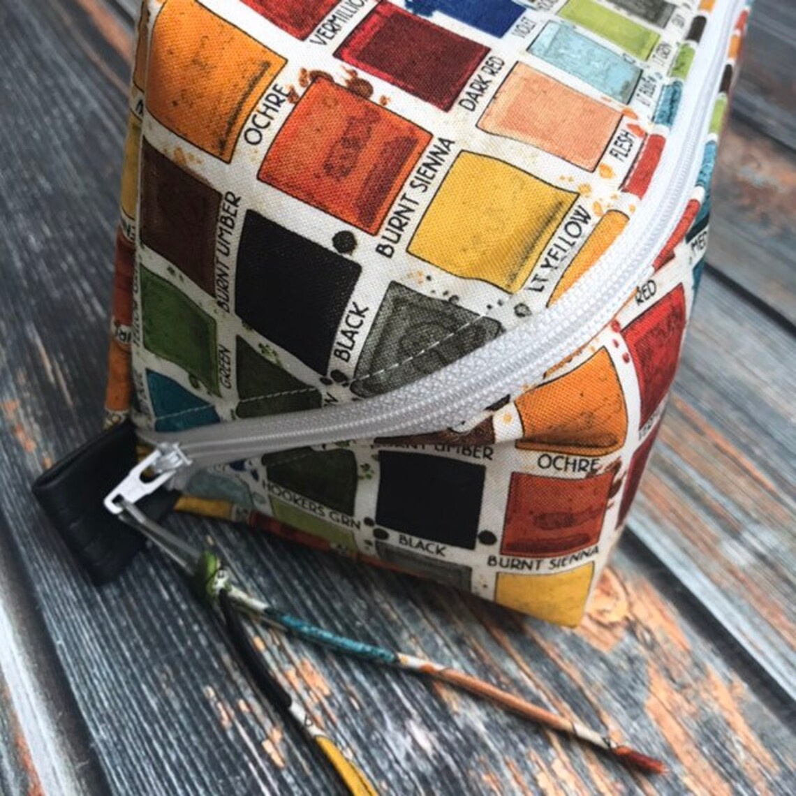 Paint Palette Zipper Pouch Art Supply Pouch Artsy Bag Etsy