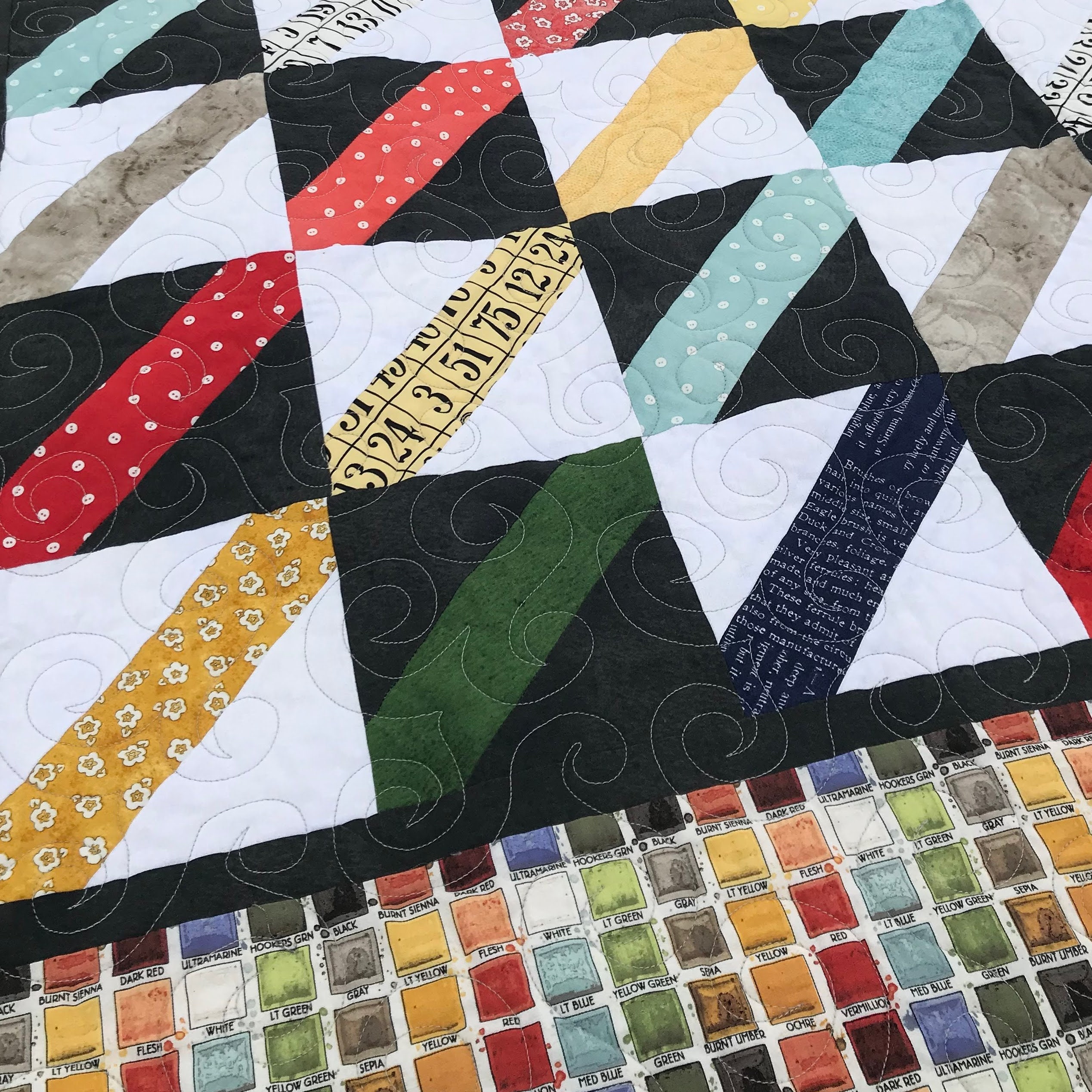Paint By Row Quilt Pattern Painter's Palette Quilt J Etsy