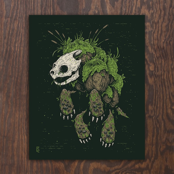 Ghost of a Snapping Turtle Fine Art Screenprint - A Great Gift for Housewarming, Graduation, or Any of the Holidays!