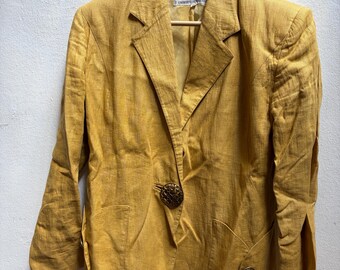 Vintage blazer, maat L, linnen, Umberto Ginocchietti