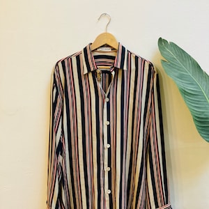 Vintage Silk Blouse, Size L