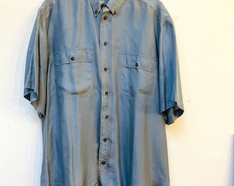 Vintage overhemd, zijde, maat XL
