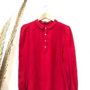 Vintage Seide Bluse, 80er/90er Jahre, Größe 40