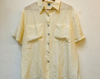Blusa Vintage, Anni 80/90, Taglia L, Seta