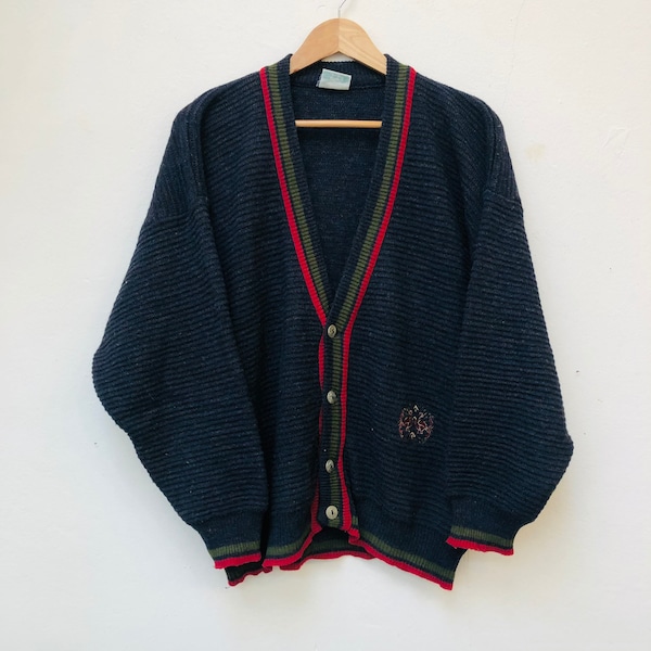 Vintage Strickjacke, Wollmix, 80er/90er Jahre, Größe S/M