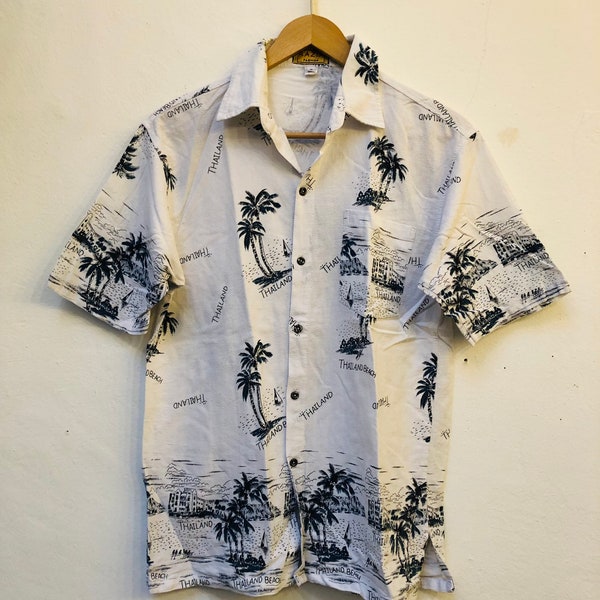 Vintage Hawaiihemd, Baumwolle, Größe M