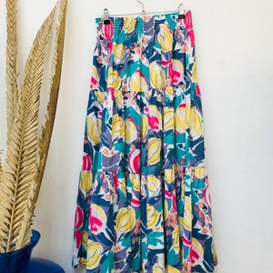Vintage hohe Taille Maxi Rock, Größe M/L