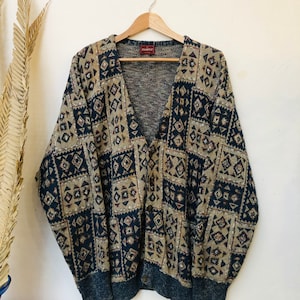 Vintage Cardigan, Example by Missoni, 80s/90s,Size L/XL, Cotton Knit