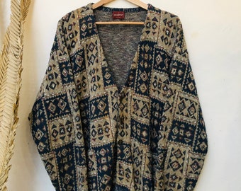 Vintage Cardigan, Example by Missoni, 80s/90s,Size L/XL, Cotton Knit