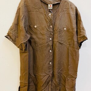 Vintage Silk Blouse, Size XL
