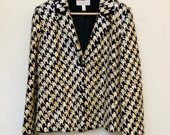 Vintage Pailetten Blazer, Größe L