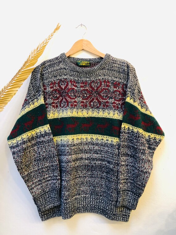 Vintage Pullover Wool Mix Size S M Etsy Ireland