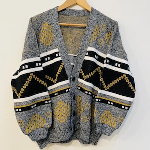 Vintage Knitted Cardigan, Wool Mix, 80s/90s,Size M