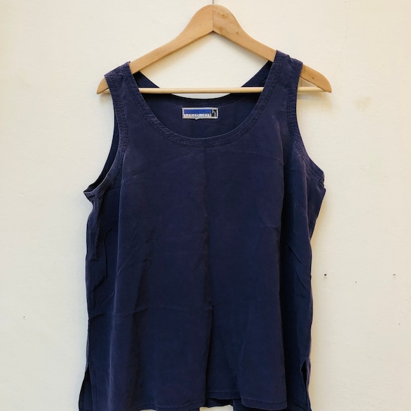 Silk Top vintage, années 80/90, taille L/XL