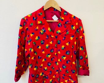 Vintage blazer, handgemaakt, maat M, Seide