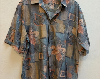 Vintage Bluse aus Viskosegewebe , Grösse XL