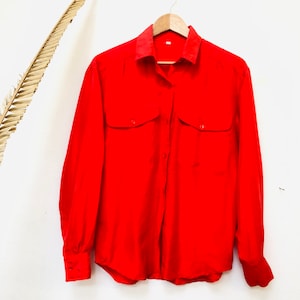 Vintage Blouse, 80s/90s, Size M/L, Silk