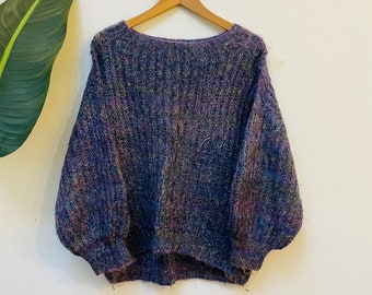 Vintage Pullover, Wool Mix, Size M/L, handmade