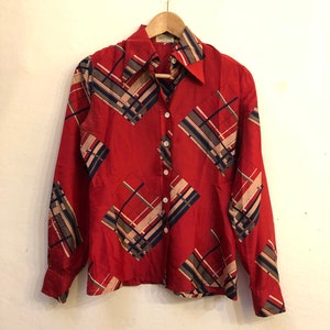 Vintage Silk Blouse, Size M