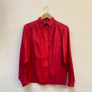 Vintage Silk Blouse, Size M