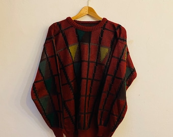 Vintage Pullover, Wool Mix, 80s/90s, Size S