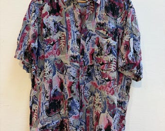 Vintage Shirt, Viscose , Size M