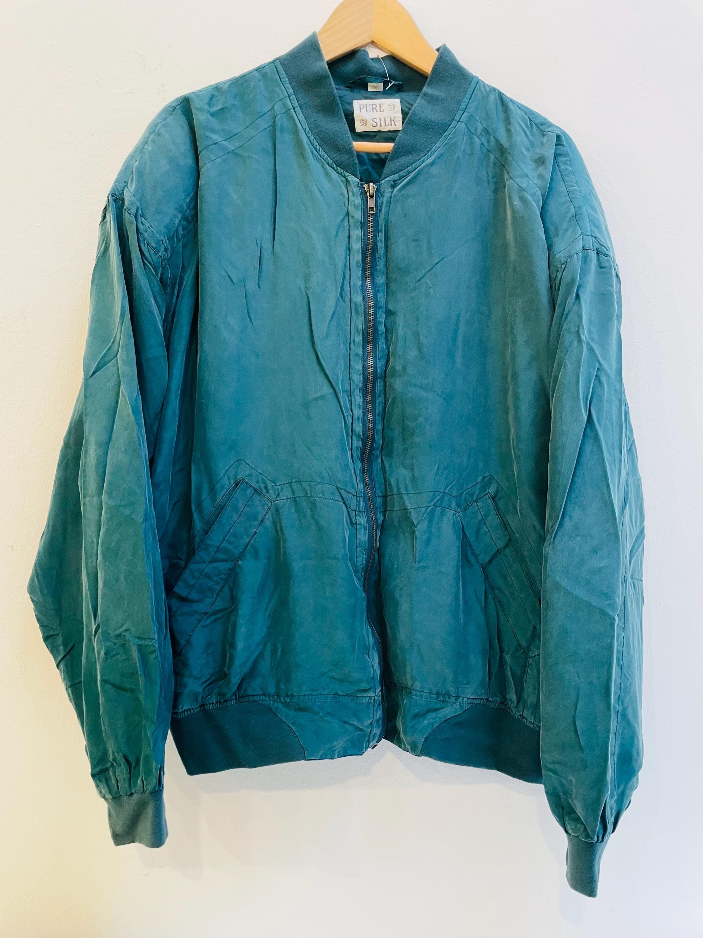 Vintage Silk Blouson, 80s, Size XL - Etsy