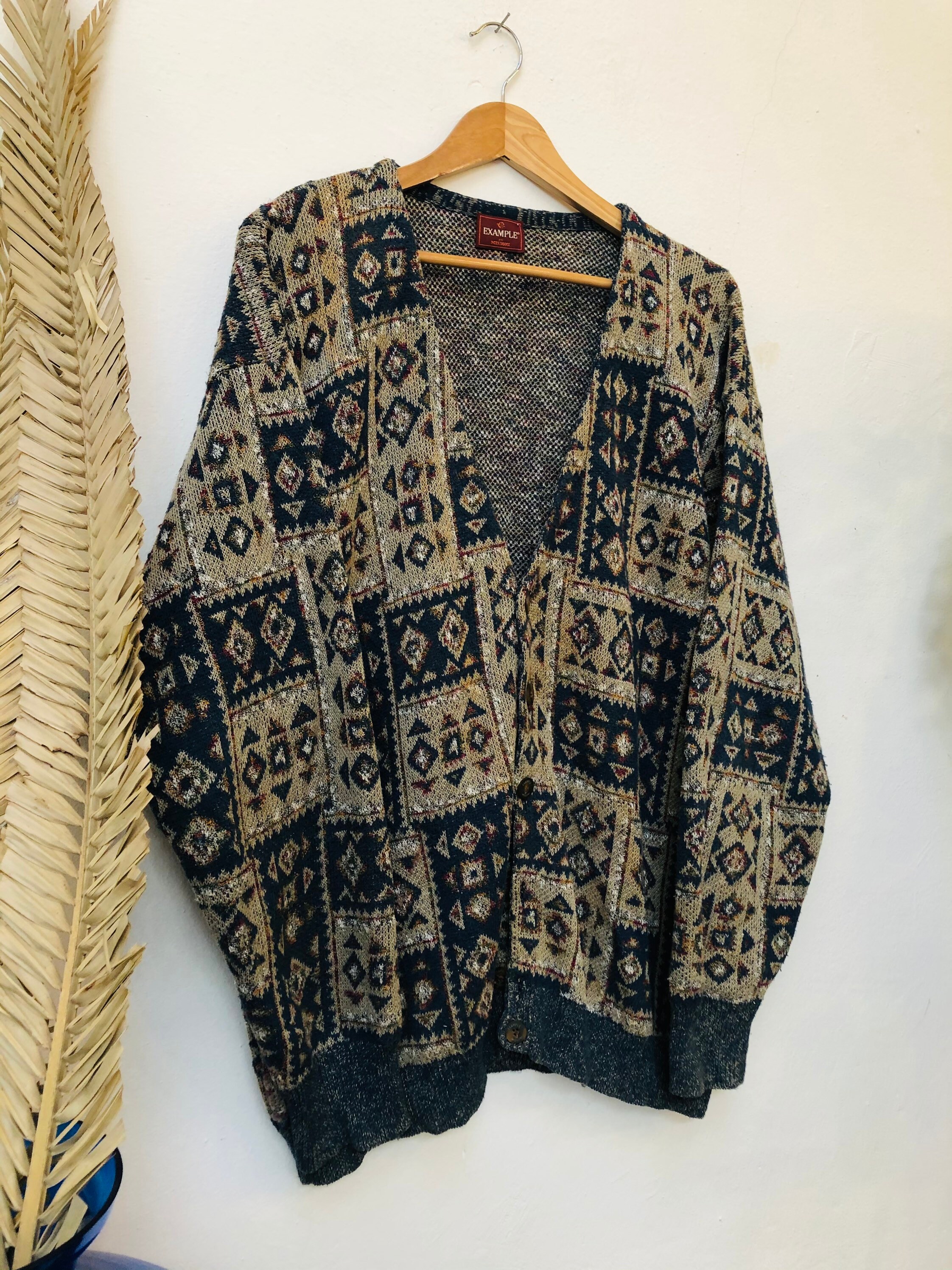 Vintage Cardigan, Example by Missoni, 80s/90s,size L/XL, Cotton 