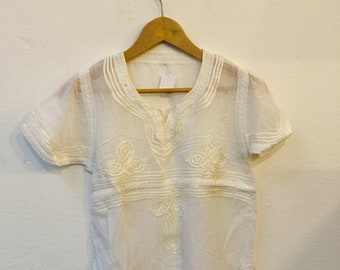 Chemise folklore vintage, Größe S, leicht transparent