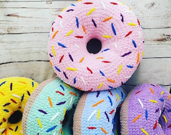 Donut Pillow, Plush Donut, Stuffed Toy Donut