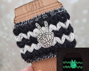 Villain Halloween Coffee Cozies, Hot Coffee Sleeve, Iced Drink Sleeve