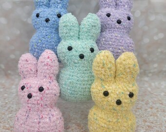 Plush Marshmallow Bunny, Amigurumi Peep