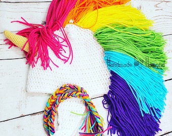 Rainbow Unicorn Hat