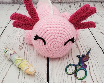 Chubby Bubby Axolotl **PATTERN ONLY**, Crochet Axolotl Pattern