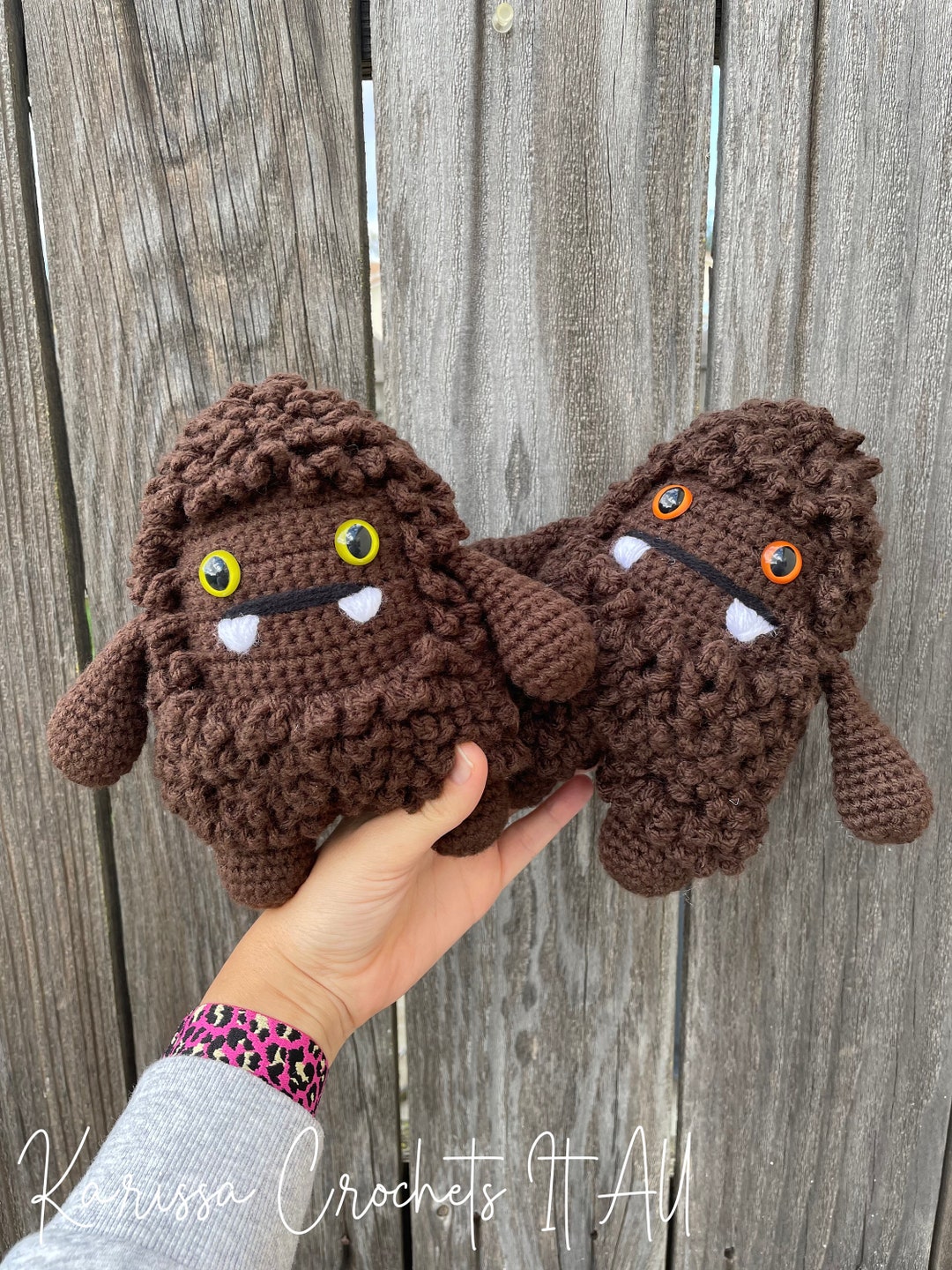Shaggy Sasquatch Crochet Pattern Bigfoot Amigurumi Monster Etsy