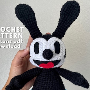 Crochet Lucky Rabbit Pattern | Oswald Amigurumi, DIY Crochet Toy, Crochet Bunny, Lucky Rabbit Crochet