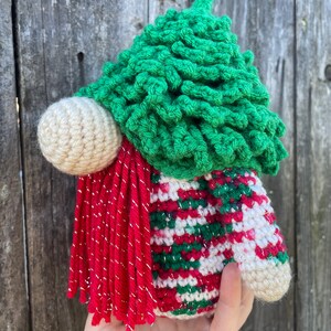 Handmade Crochet Christmas Gnome - Festive Christmas Decor, Gnome Doll, Crochet Holiday Gift