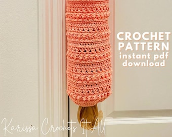 Crochet Crisscross Grocery Bag Holder Pattern | DIY Kitchen Organizer, Grocery Bag Crochet Pattern